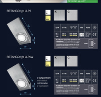 Lampa podszafkowa meblowa RETANGO Skoff (id: 9300) LLP2 LL-RE2-K-H-1-PL-00-02
