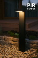 Lampa ogrodowa stojąca z czujnikiem ruchu PIR Norlys ASKER 1336GR 55cm Grafitowy