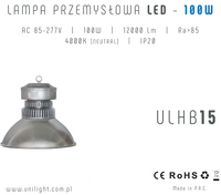 LAMPA PRZEMYSŁOWA, ULHB15-100W-12000lm